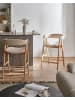 Beliani 2-tlg Barhocker DAY in Beige/Braun