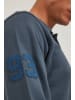 BLEND Langarm-Poloshirt in blau