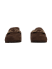 Divine Factory Noga Gassirette Leder Mokassin Mules Nieten Braun