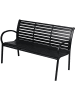 ebuy24 Gartenbank Kira Schwarz 124 x 60 cm
