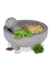 relaxdays Mörser mit Stößel in Grau - (H)9 x Ø 20 cm