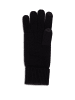 CASH-MERE.CH Bio Handschuhe mit Zopfmuster in Schwarz