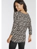 Laura Scott 3/4-Arm-Shirt in camel-schwarz