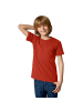 tectake Einfarbiges T-Shirt für Kinder, dunkelrot