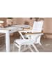 ebuy24 Gartenset Togo 5-teilig Weiß 90 x 150 cm