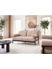 Beliani 2-Sitzer Sofa PILARNE in Beige/Schwarz - (W) 153 x (H) 88 x (L) 84 cm