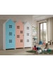 58 aufm Kessel REGALSCHRANK Set Kania 173x37x171 MDF Weiß /Bunt