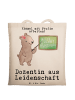 Mr. & Mrs. Panda Umhängetasche Dozentin Leidenschaft mit Spruch in Creme