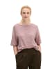 Marc O'Polo Slub-Kurzarm-Pullover loose in Mild Rose