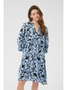 Kaffe Kleid KAhera A-shape in Blue Graphic Flower
