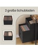 VASAGLE Computertisch Barnet in Braun-Schwarz - (B)127 x (H)76 x (T)50 cm