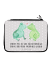 Mr. & Mrs. Panda Etui Frosch Liebe mit Spruch in Grau Pastell