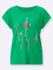 Sieh an! Kurzarmshirt in grasgrün-schwarz