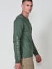 KOROSHI Langarm-T-Shirt in khaki