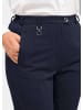 GOLDNER Elegante Stretchhose mit Bügelfalten in marine