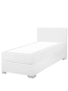 Beliani Boxspring Bett PRESIDENT in Weiß/Silber - (W) 99 x (H) 92 x (L) 211 cm