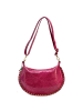 Florence Florence Schultertasche, Umhängetasche Leder fuchsia, pink ca. 32cm