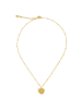 ANELY Edelstahl Halskette mit Herz Anhänger in Gold