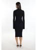faina Damen Jersey Etuikleid in Schwarz