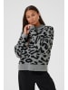 Kaffe Strickpullover KAsandra Baggy fit in LGM/Black Leopard