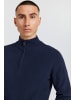 BLEND Troyer BHCodford half-zipp pullover 20714337  Schicker Pullover mit Reißverschlusskragen in Blau