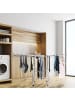 relaxdays Wäscheständer in Silber - (B)185,5 x (H)111 x (T)53 cm