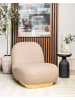 Beliani Sessel LOVIISA in Beige/Gold - (W) 62 x (H) 76 x (L) 70 cm