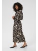 Kaffe Kleid KAmille Loose fit in Black/Brown Graphic Animal