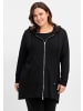 sheego Sweatjacke in schwarz