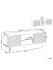 Beliani TV-Möbel PERTH in Braun/Schwarz - (W) 140 x (H) 54 x (L) 40 cm