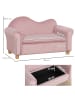 HOMCOM Kindersofa in Rosa 84L x 41,5B x 48,5H cm