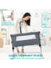 COSTWAY 2 in 1 Beistellbett in Grau