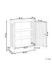 Beliani Vitrine HARLYN  in Rosa - (W) 90 x (H) 110 x (L) 35 cm