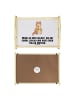 Mr. & Mrs. Panda Holz Tablett Otter Blumenstrauß mit Spruch in Grau Pastell