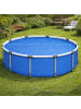 Happy People Solarabdeckplane für Stahlrahmenpools rund, Ø366 cm in blau