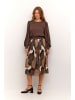CULTURE Jerseykleid CUcarly Relaxed fit in Brown Art