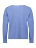 BETTY & CO Strickpullover mit Rundhalsausschnitt in Middle Blue Melange