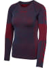 Hummel Hummel T-Shirt Hmlmt Yoga Damen Atmungsaktiv Schnelltrocknend Nahtlosen in INSIGNIA BLUE/CABERNET MELANGE