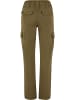 Urban Classics Urban Classics Damen Ladies High Waist Twill Cargo Pants in tiniolive