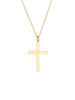 KUZZOI Halskette 925 Sterling Silber Kreuz in Gold