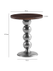 FineBuy Beistelltisch in Silber / Mango / 50x50x62