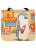 Mr. & Mrs. Panda Shopper Pinguin Pommes Design ohne Spruch in Weiß