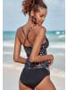 S. Oliver Tankini-Top in schwarz-bedruckt