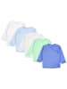 TupTam Baby Langarm Wickelshirt 5er Set in grün/blau