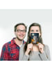 Mr. & Mrs. Panda Postkarte Waschbär Kürbis Design ohne Spruch in Weiß