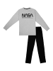 United Labels NASA Schlafanzug Pyjama Set Langarm in grau/schwarz