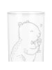 Mr. & Mrs. Panda Wasserglas Capybara Wein mit Spruch in Transparent