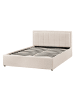 Beliani Doppelbett MONTLAUR in Beige - (W) 149 x (H) 89 x (L) 216 cm