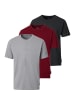 Casa moda T-Shirt Basic in Rot / grau / dunkelgrau