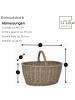 UNUS Einkaufskorb Weidenkorb Henkelkorb in Grau